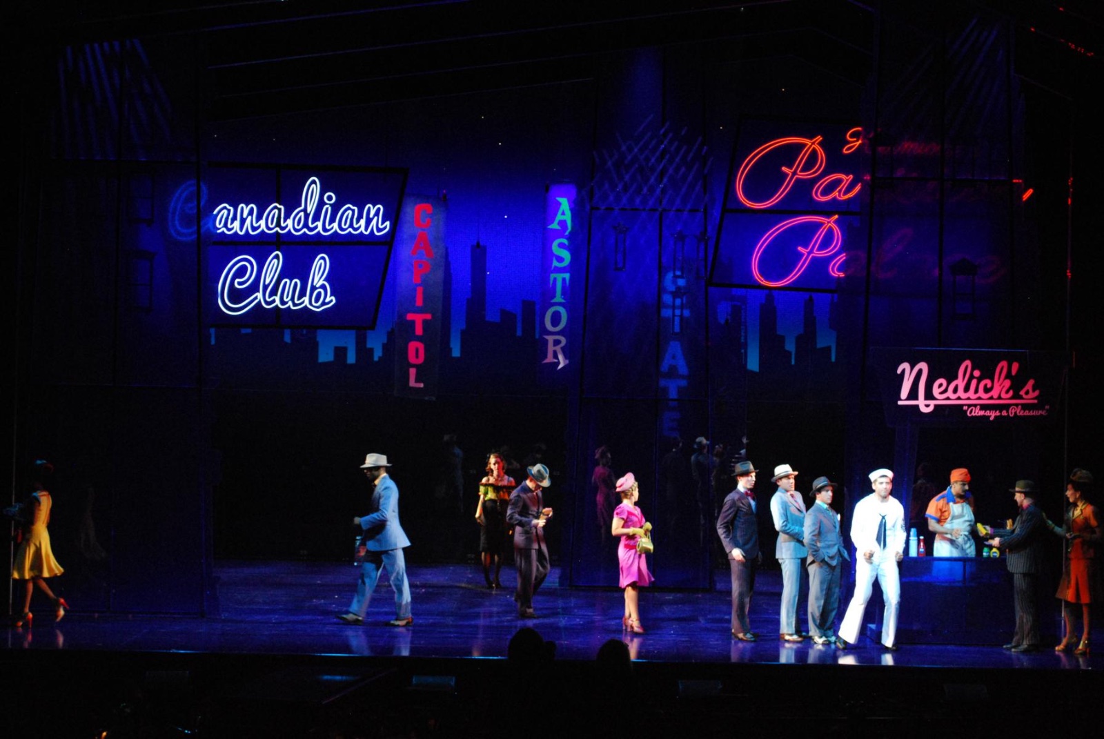 On the Town lighting design by Jason Lyons, The Lyric Theater
