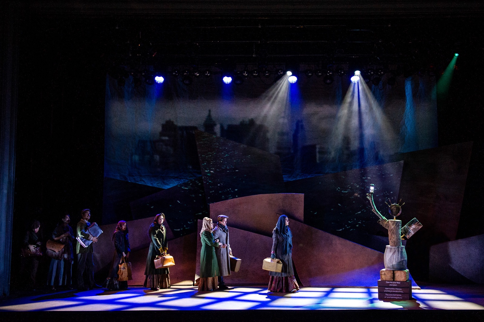 A Crossing lighting design by Jason Lyons, Barrington Stage Company