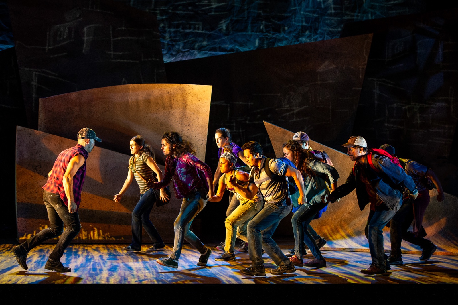 A Crossing lighting design by Jason Lyons, Barrington Stage Company