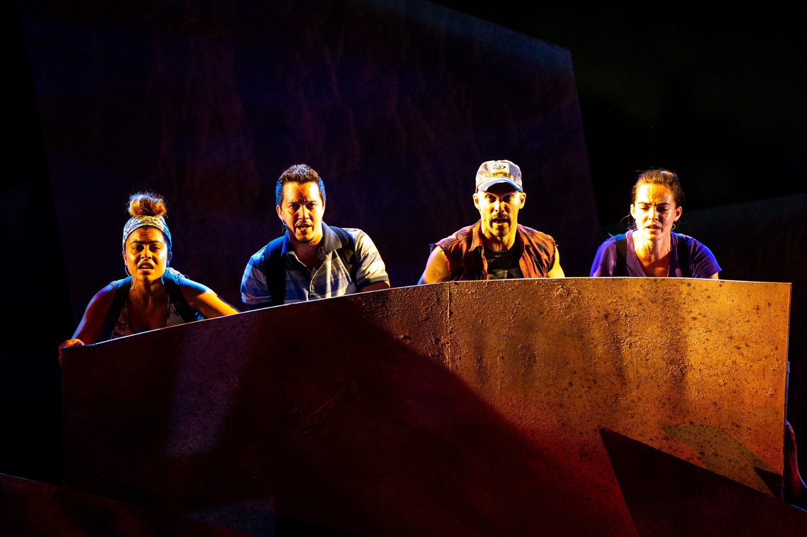 A Crossing lighting design by Jason Lyons, Barrington Stage Company