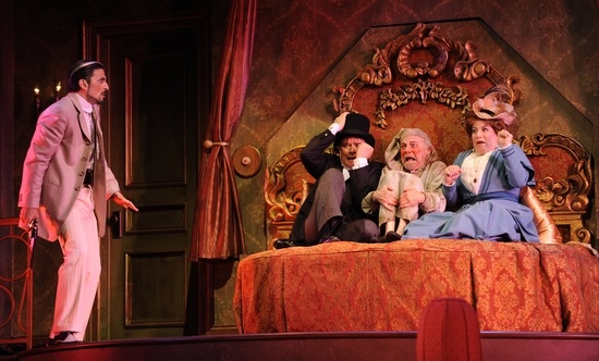 A Flea In Her Ear lighting design by Jason Lyons, KC Rep