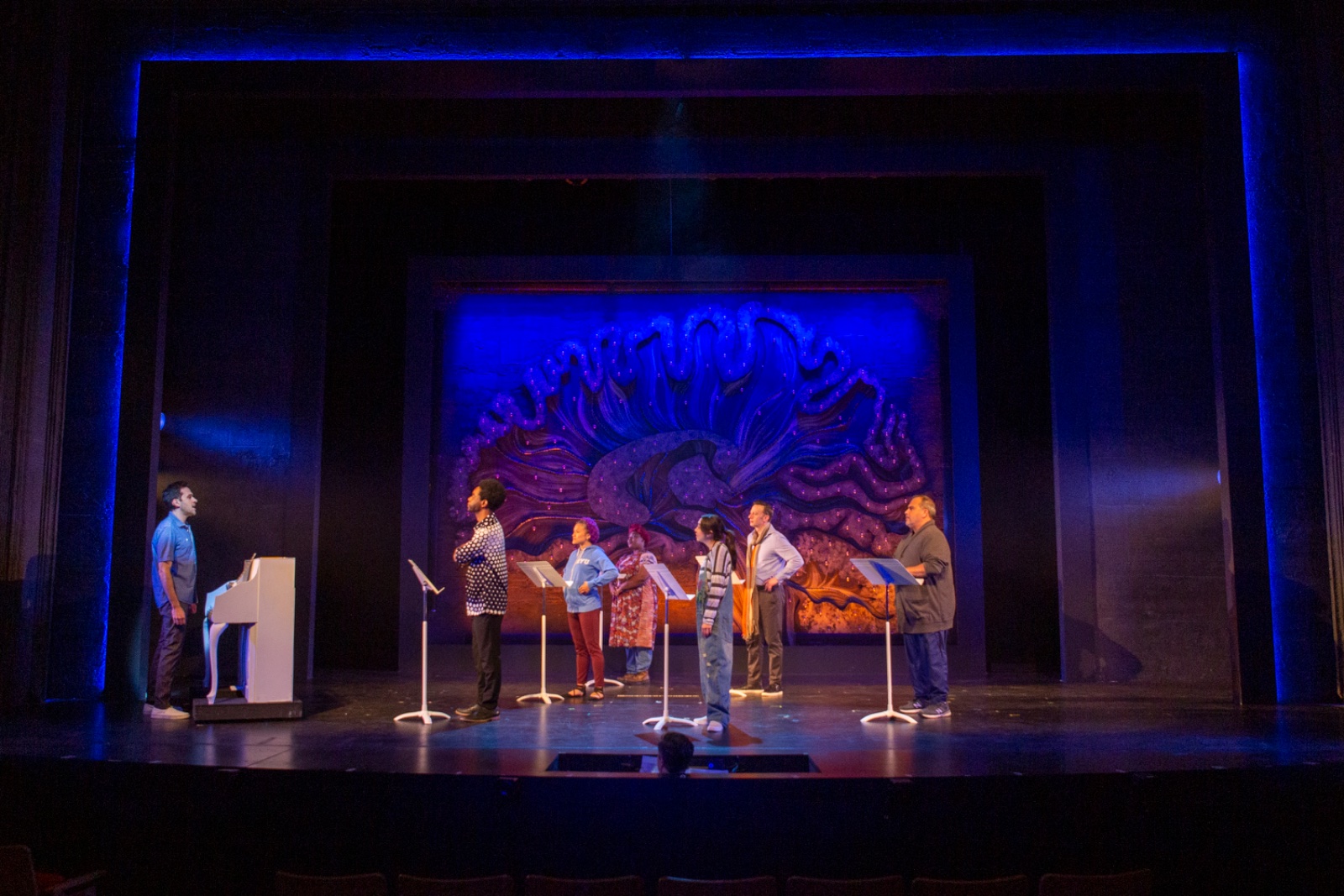 A New Brain lighting design by Jason Lyons, Barrington Stage Company