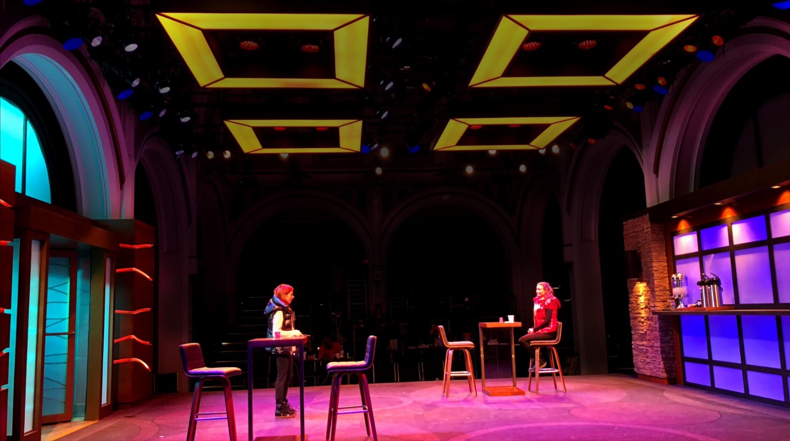 Kings lighting design by Jason Lyons, The Public Theater