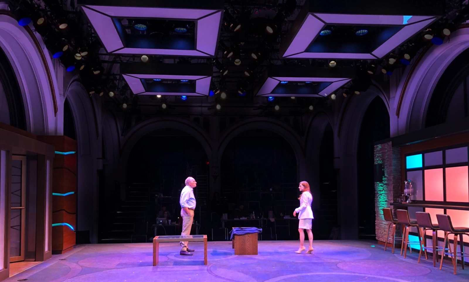 Kings lighting design by Jason Lyons, The Public Theater