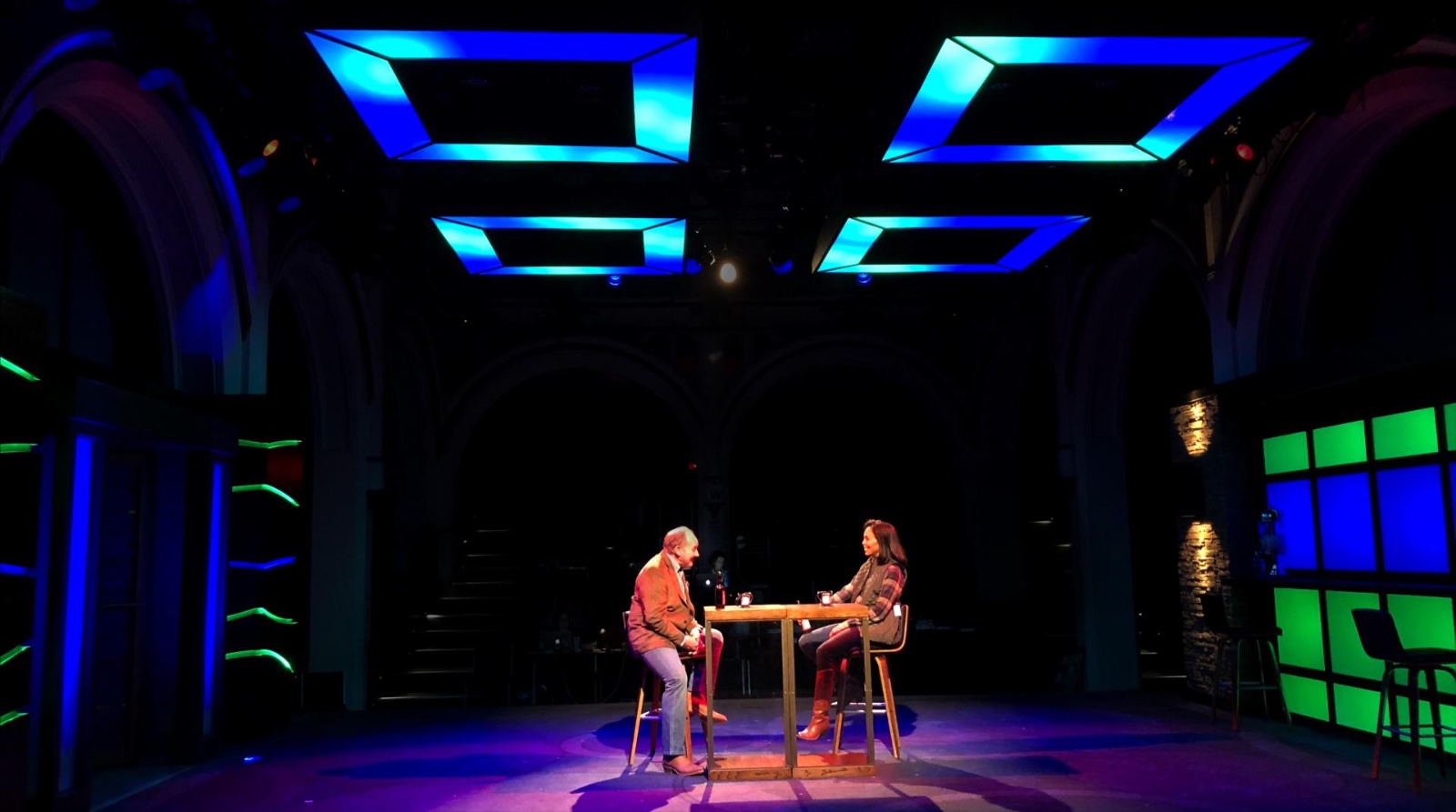 Kings lighting design by Jason Lyons, The Public Theater