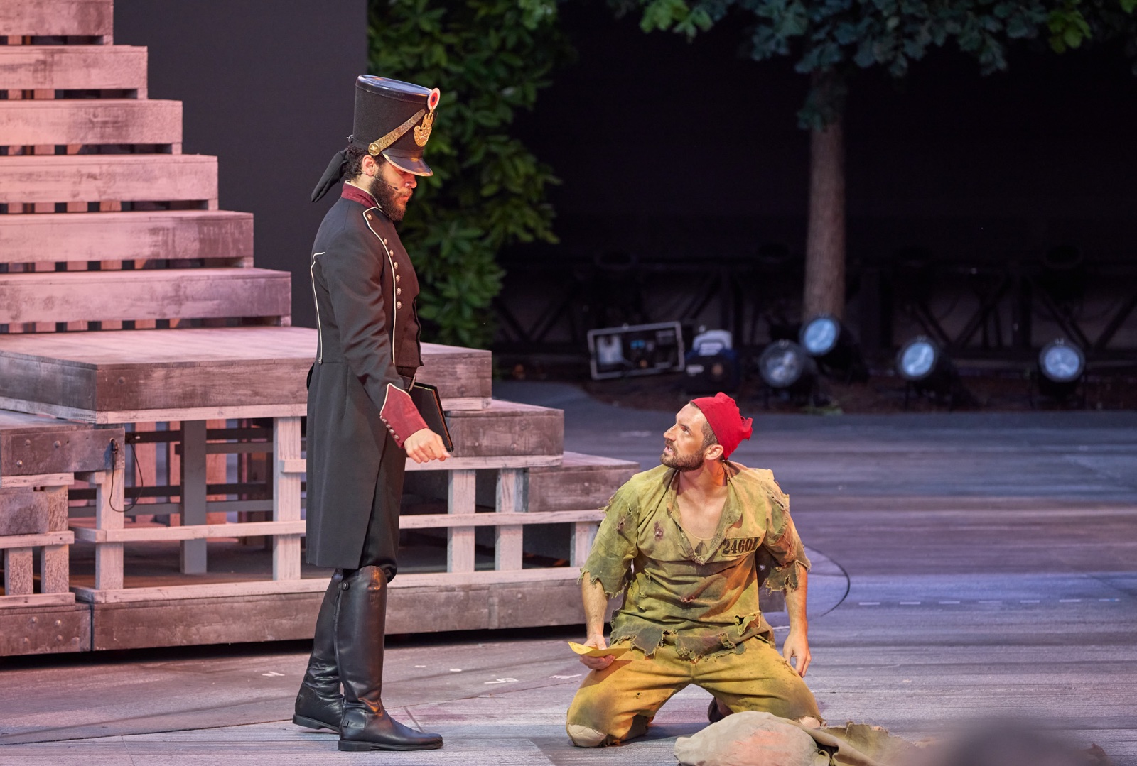 Les Miserables lighting design by Jason Lyons, The Muny