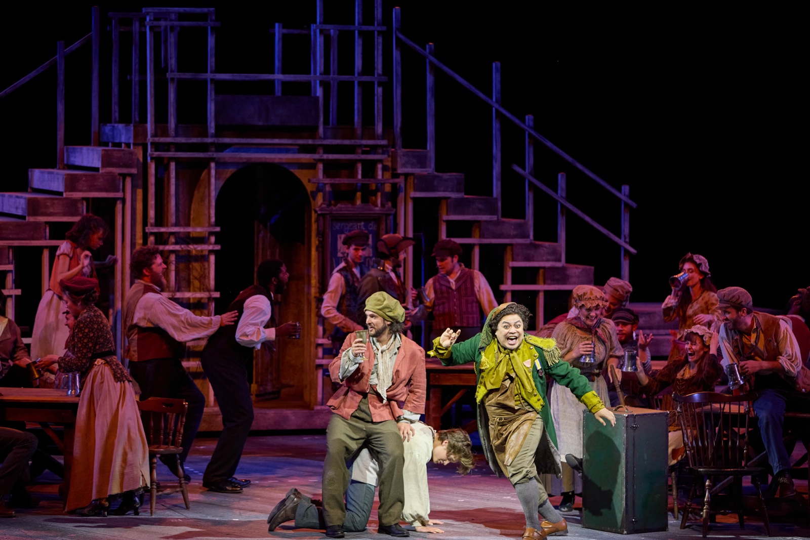 Les Miserables lighting design by Jason Lyons, The Muny