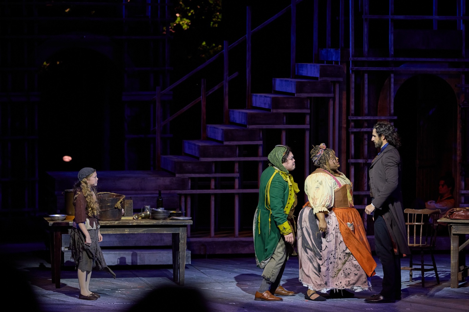 Les Miserables lighting design by Jason Lyons, The Muny