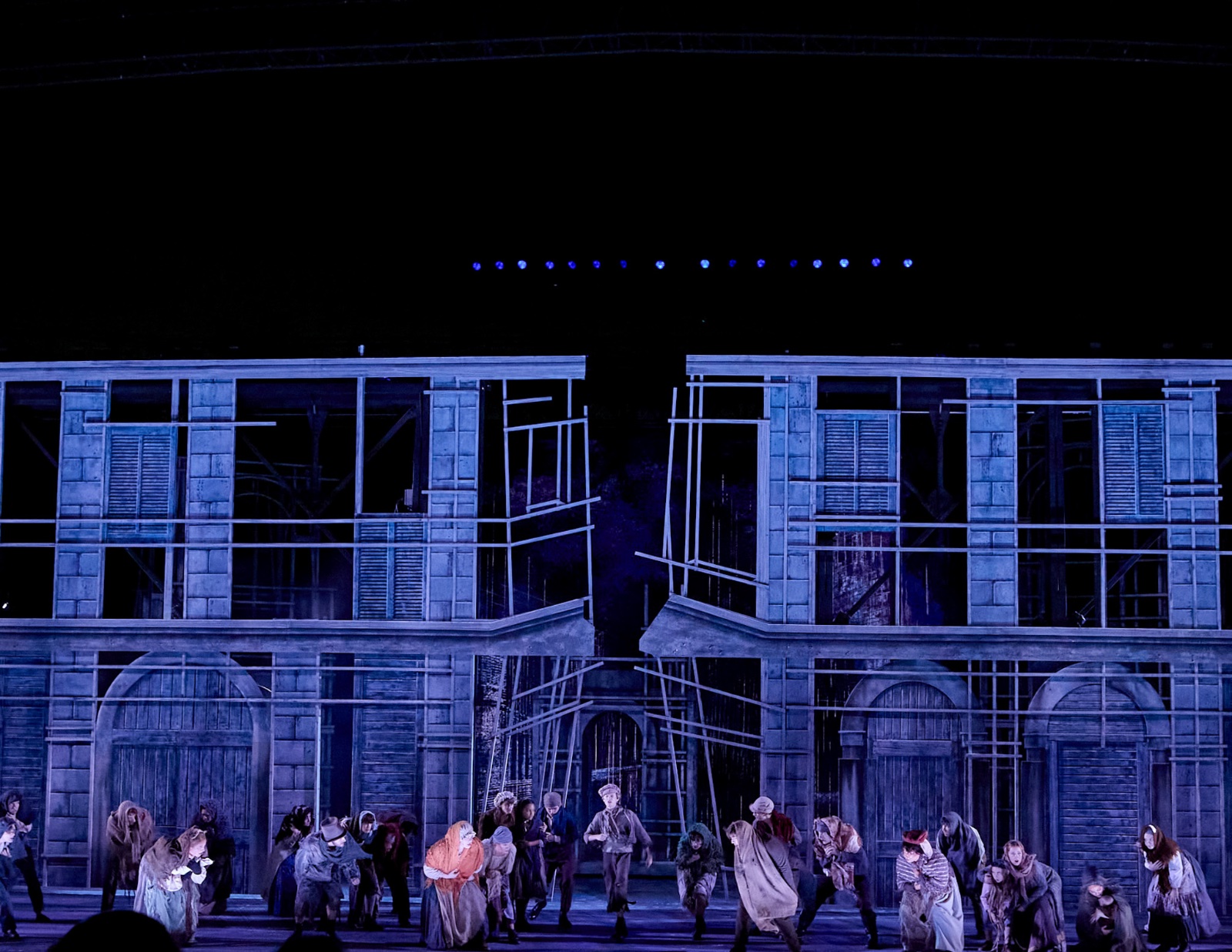 Les Miserables lighting design by Jason Lyons, The Muny