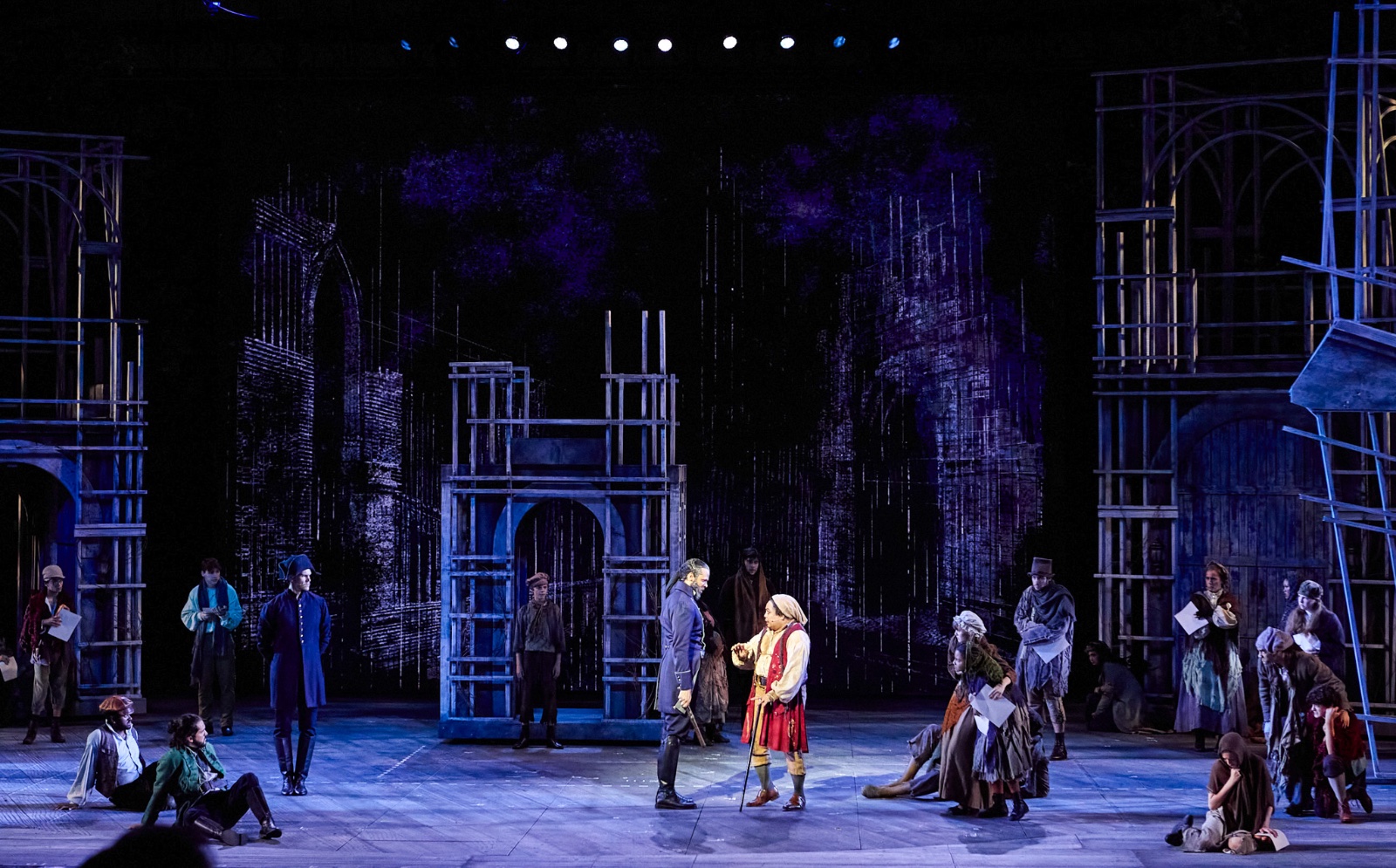 Les Miserables lighting design by Jason Lyons, The Muny