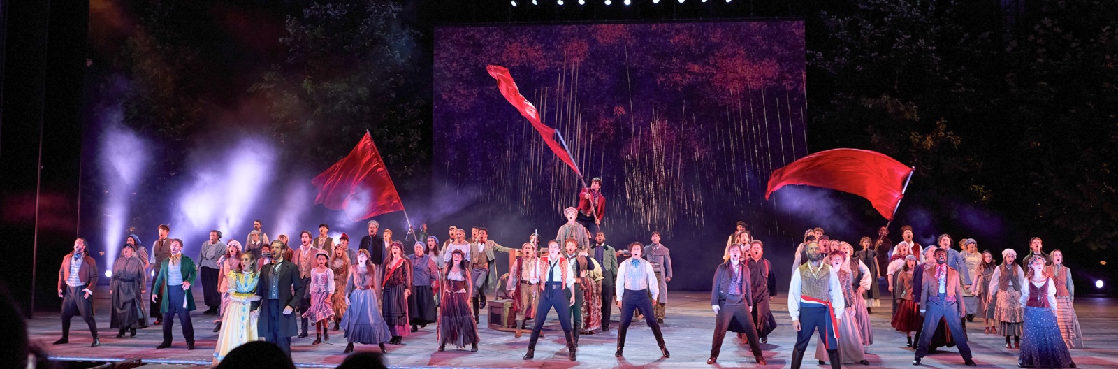 Les Miserables lighting design by Jason Lyons, The Muny