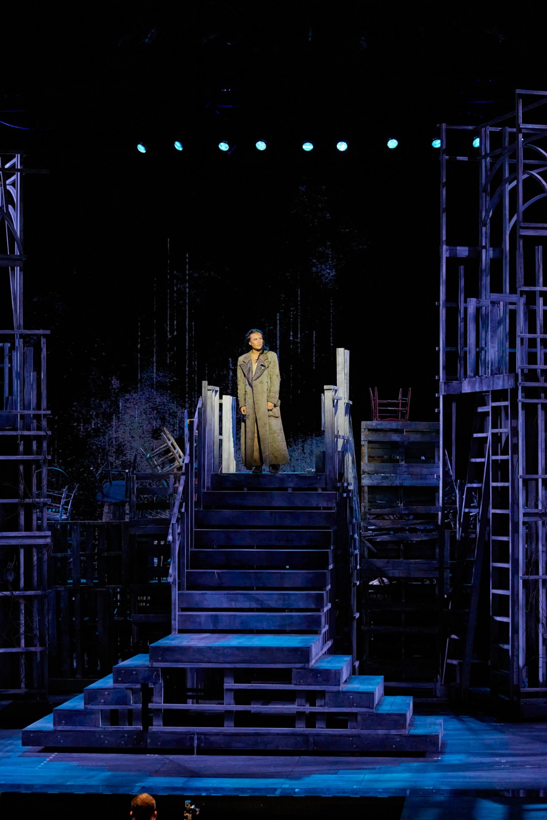 Les Miserables lighting design by Jason Lyons, The Muny