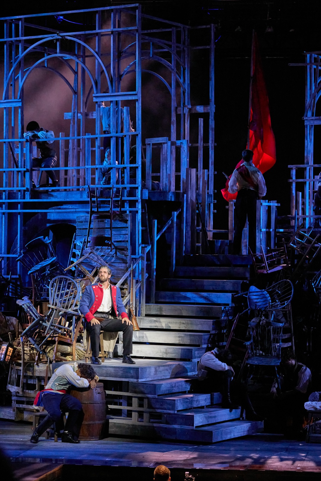 Les Miserables lighting design by Jason Lyons, The Muny