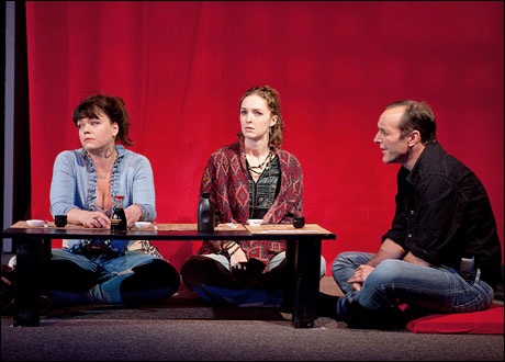 Happy Hour lighting design by Jason Lyons, Atlantic Theater Company