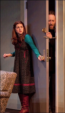 Happy Hour lighting design by Jason Lyons, Atlantic Theater Company