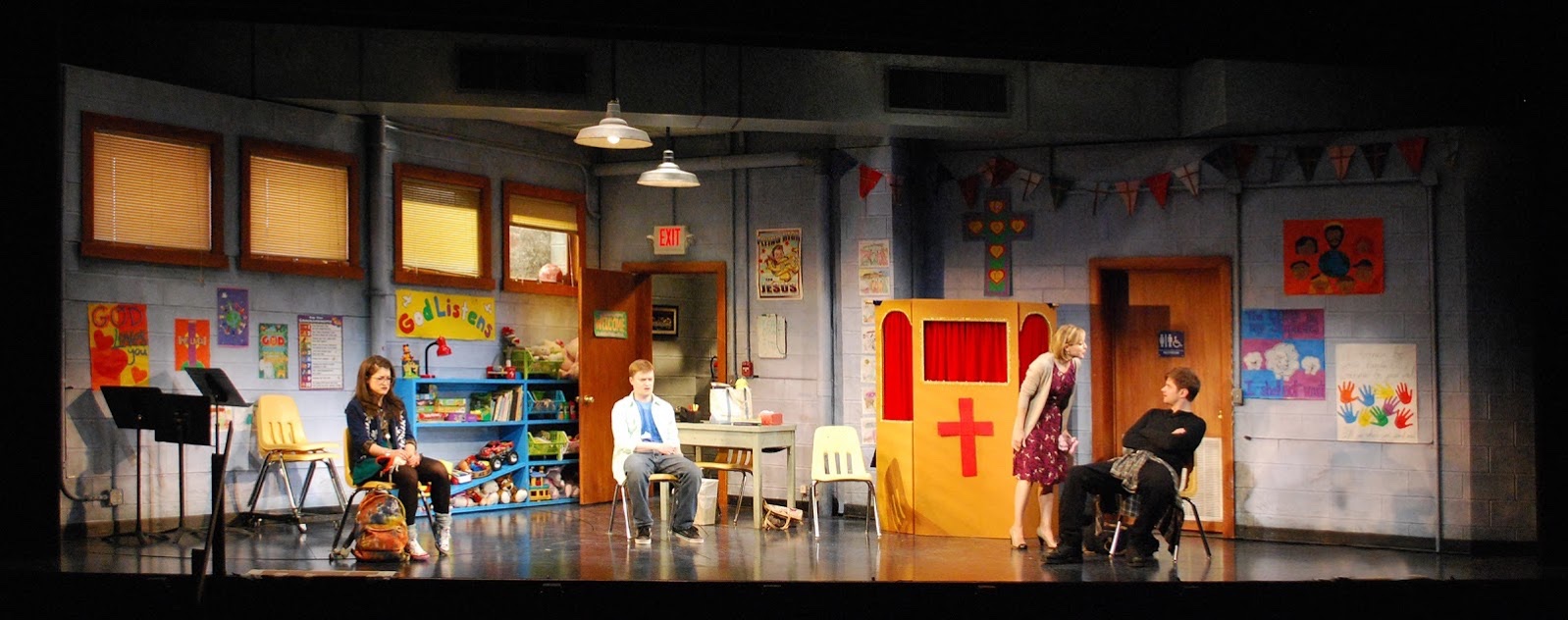 Hand To God lighting design by Jason Lyons, The Booth Theater