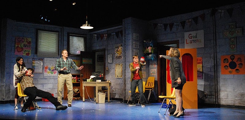 Hand To God lighting design by Jason Lyons, The Booth Theater