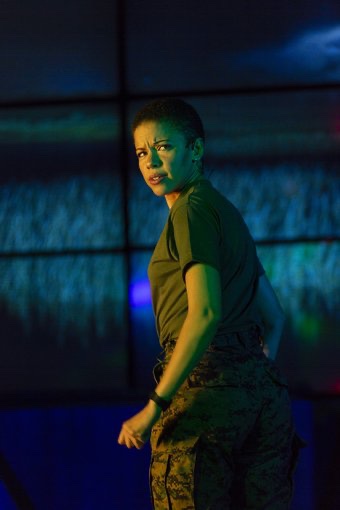 The Trial of Donna Caine lighting design by Jason Lyons, George Street Playhouse