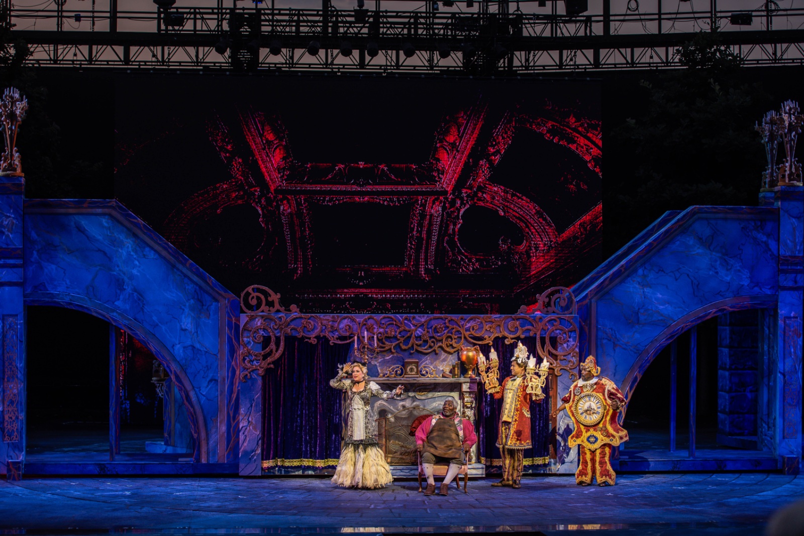 Beauty & the Beast lighting design by Jason Lyons, The Muny