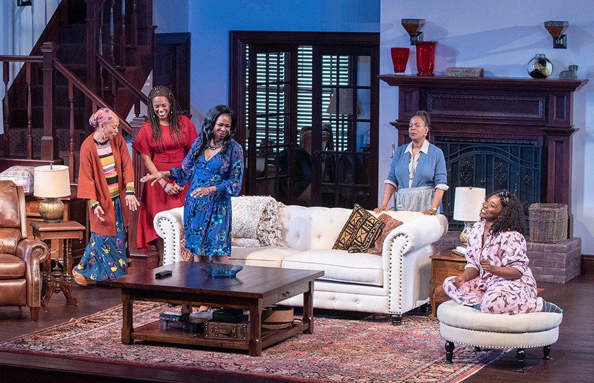 Familiar lighting design by Jason Lyons, The Old Globe