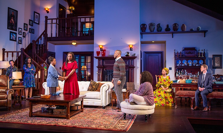 Familiar lighting design by Jason Lyons, The Old Globe
