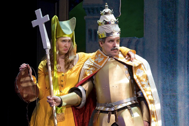 Medeval Play lighting design by Jason Lyons, Atlantic Theater Company