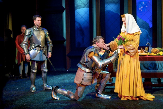Medeval Play lighting design by Jason Lyons, Atlantic Theater Company