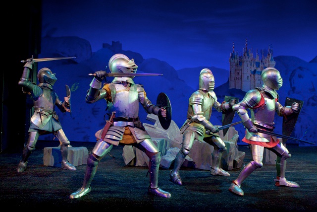 Medeval Play lighting design by Jason Lyons, Atlantic Theater Company