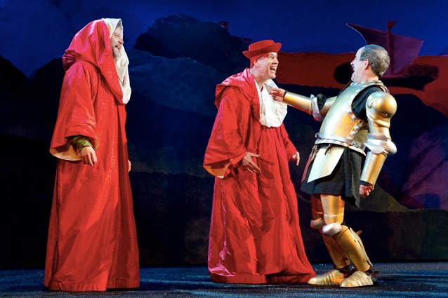 Medeval Play lighting design by Jason Lyons, Atlantic Theater Company