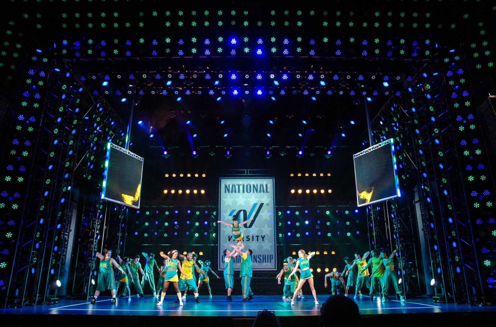 Bring It On lighting design by Jason Lyons, St. James Theater