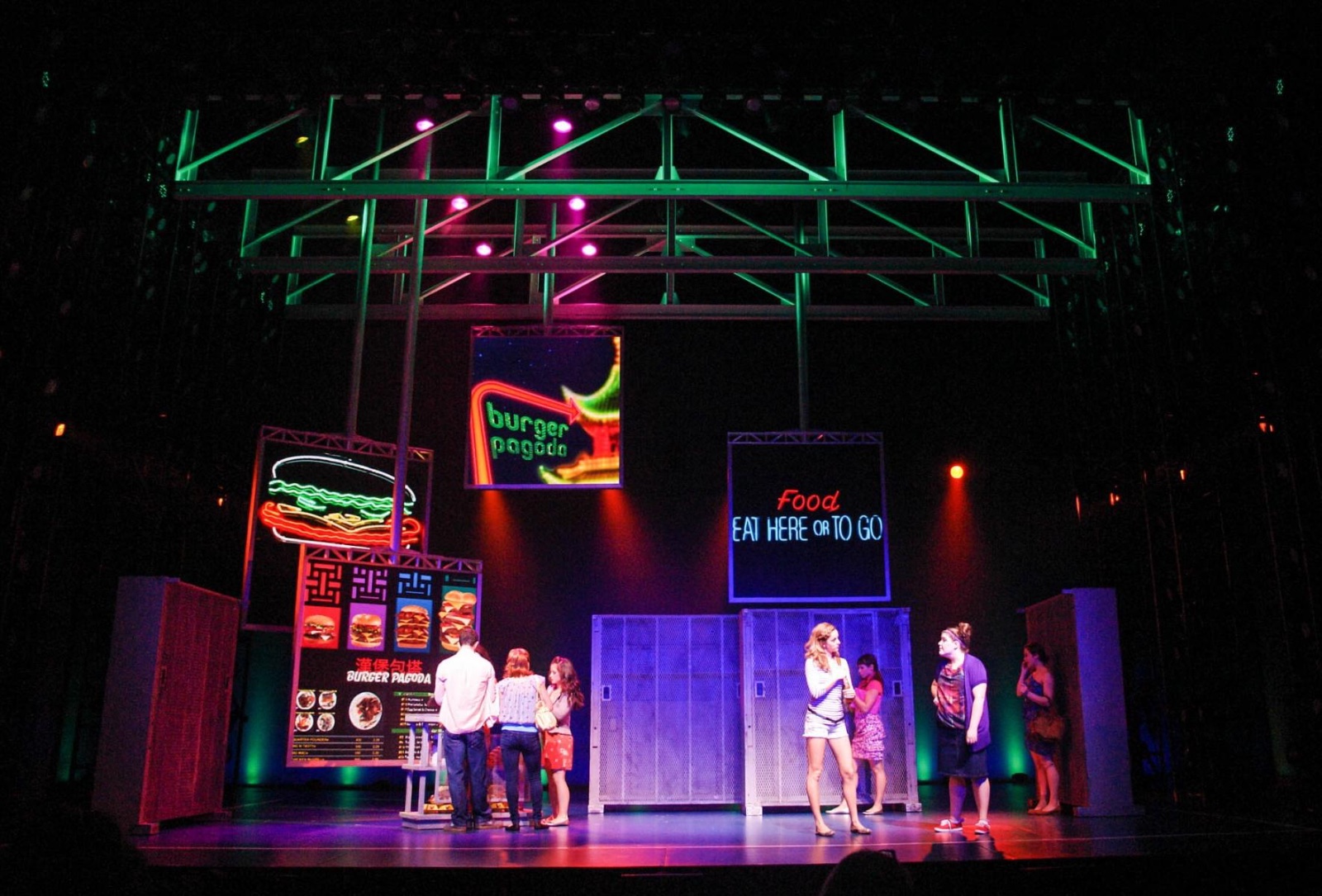 Bring It On lighting design by Jason Lyons, St. James Theater