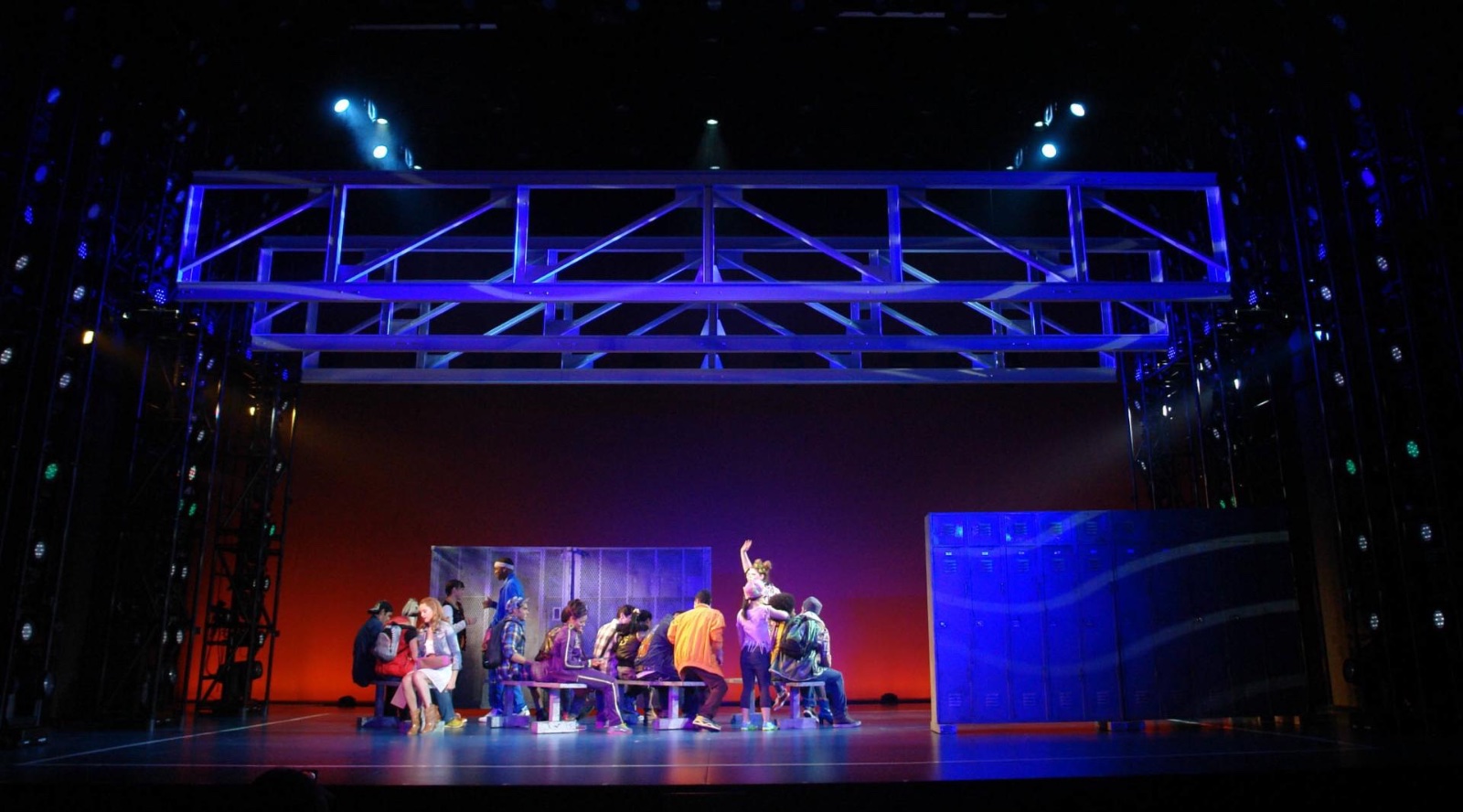 Bring It On lighting design by Jason Lyons, St. James Theater