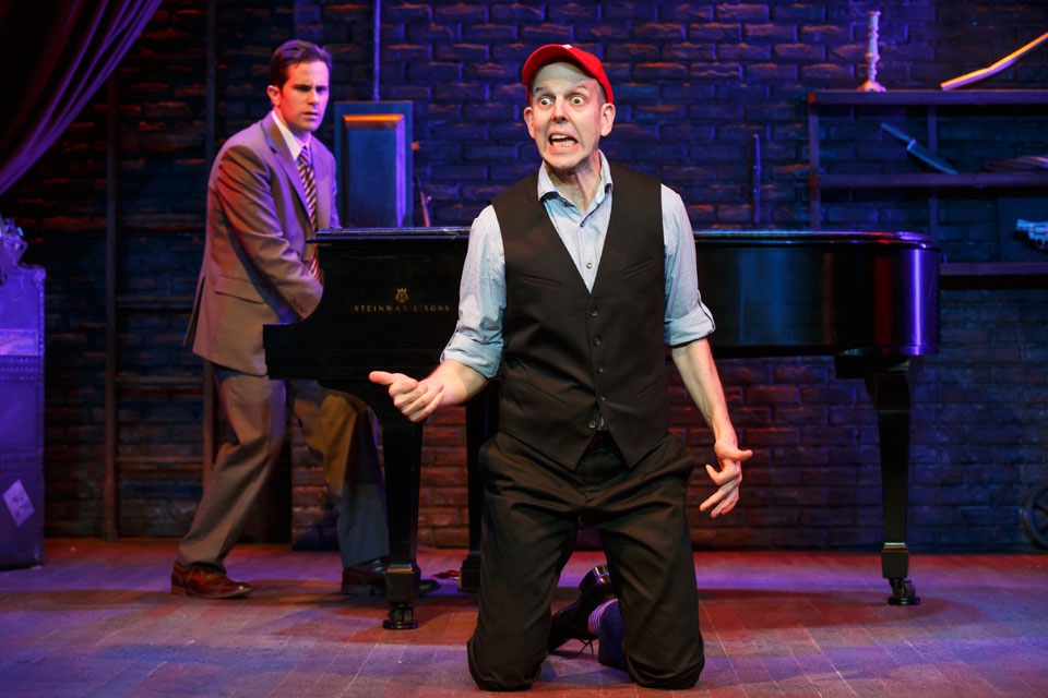 Murder For Two lighting design by Jason Lyons, Second Stage 