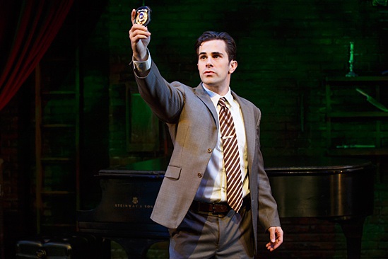 Murder For Two lighting design by Jason Lyons, Second Stage 