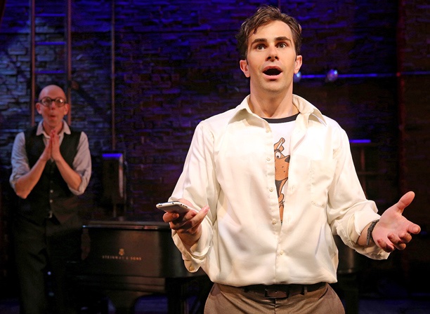 Murder For Two lighting design by Jason Lyons, Second Stage 