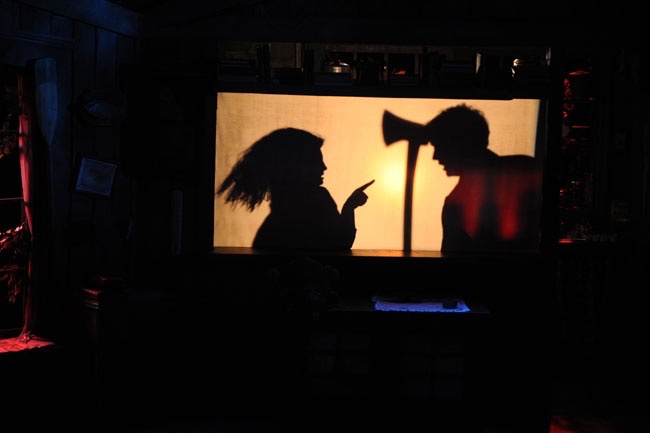 Evil Dead lighting design by Jason Lyons, New World Stages