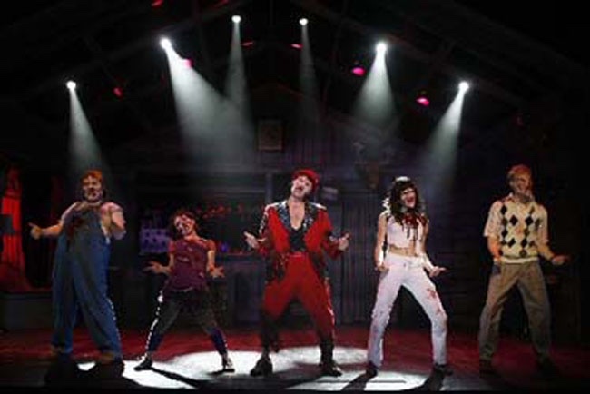 Evil Dead lighting design by Jason Lyons, New World Stages