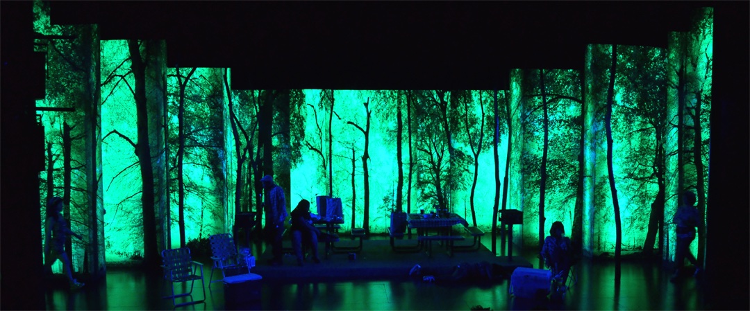 Barbecue lighting design by Jason Lyons, The Public Theater