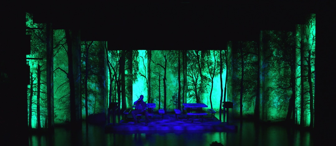 Barbecue lighting design by Jason Lyons, The Public Theater