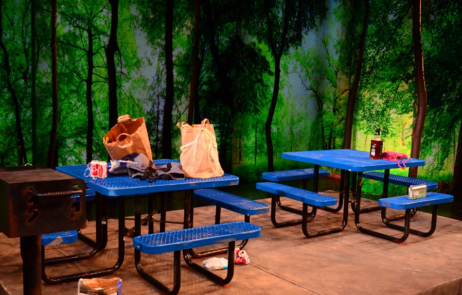 Barbecue lighting design by Jason Lyons, The Public Theater