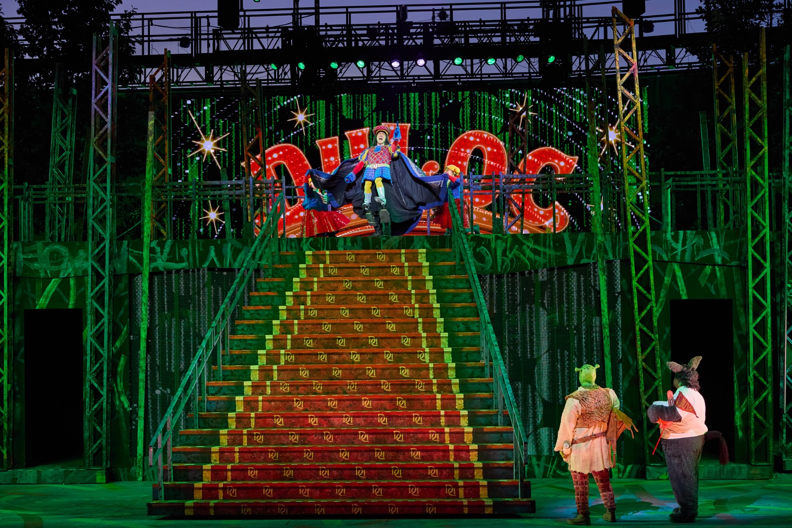 Shrek lighting design by Jason Lyons, The Muny