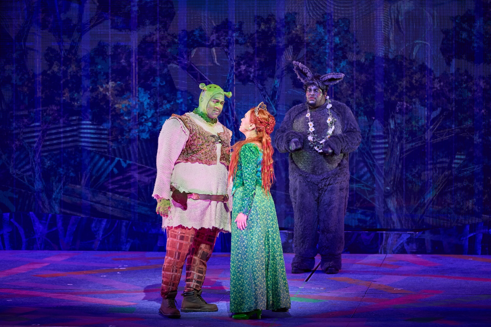 Shrek lighting design by Jason Lyons, The Muny