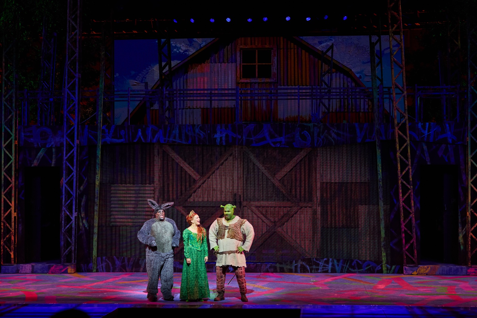 Shrek lighting design by Jason Lyons, The Muny