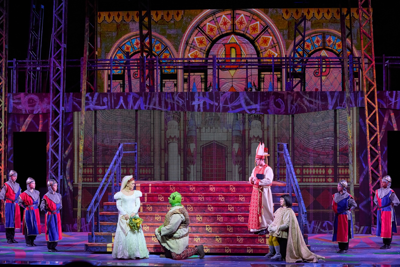 Shrek lighting design by Jason Lyons, The Muny